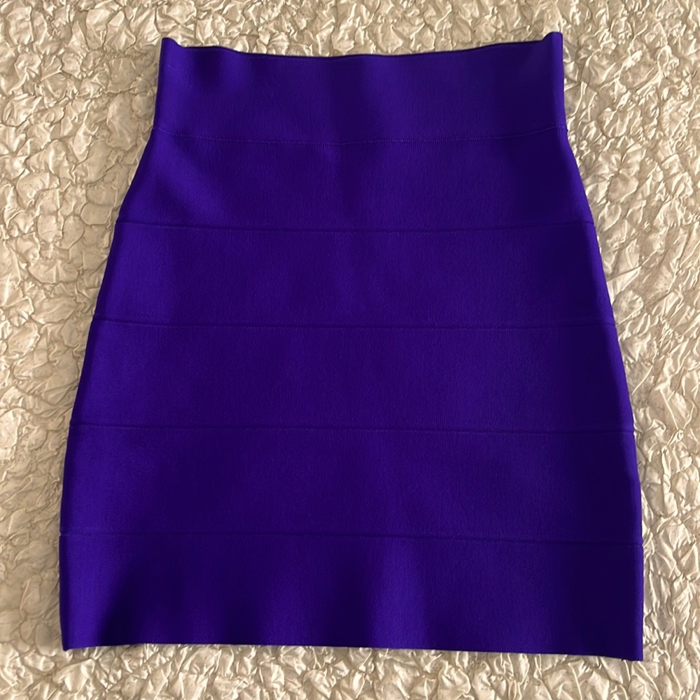 BCBGMaxAzria Purple Bandage Skirt